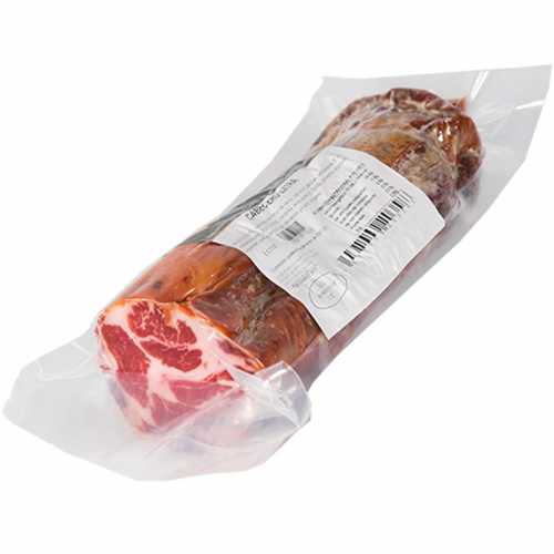 Cabezada de lomo de cerdo curada pieza 600 a 700 gramos - Producto de Andalucia