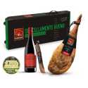 Lote NAVIDUL Gran Selección Jamón de 7'5 a 8'5 Kgs. + 1/2 Chorizo Cular + Vino DO Rioja + Estuche lote