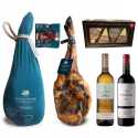 Lote Nº 1 Paleta Sánchez Romero Carvajal Pata Negra Con Queso Ciudad de Sansueña, Vino Tinto y Blanco Montecillo y Jabuguitos