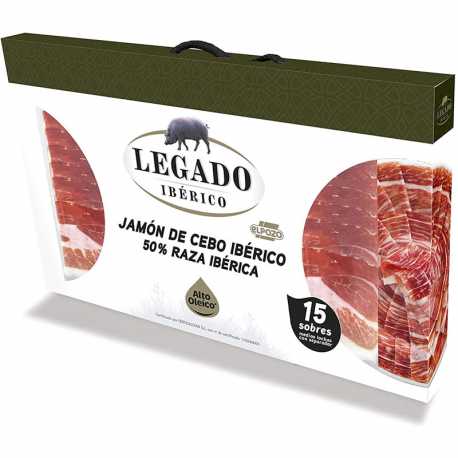 LONCHEADO IBERICO LEGADO Paleta de cebo 50% Ibérica - 15 sobres de 75 gramos- Maletin