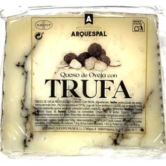 CUÑA DE QUESO DE OVEJA PURO CON TRUFA "ARQUESPAL" 200 gms.