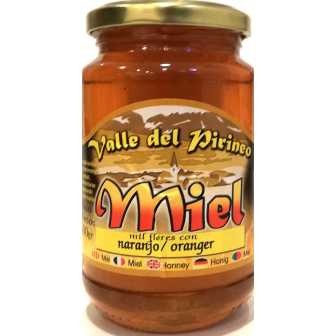 MIEL VALLE DEL PIRINEO - NARANJO - 500 grs. PRODUCTO DE ESPAÑA